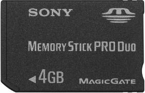 MEMORY STICK PRO DUO 4 GB SONY 55!!!!!!!!